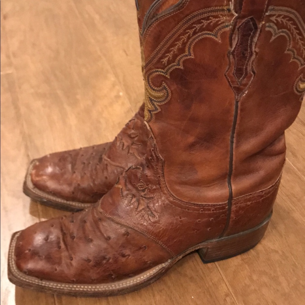 Gently used Lucchese Ostrich boots